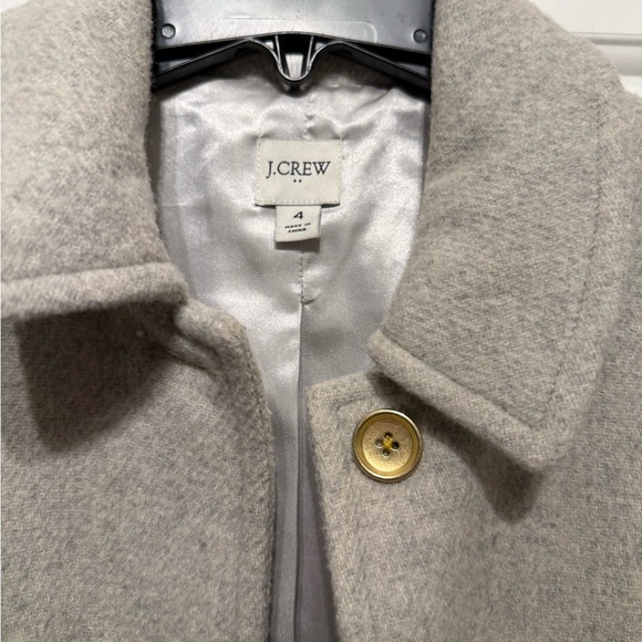 J. Crew Women's Grey Wool Blend Lady Day Coat - Picture 3 of 7